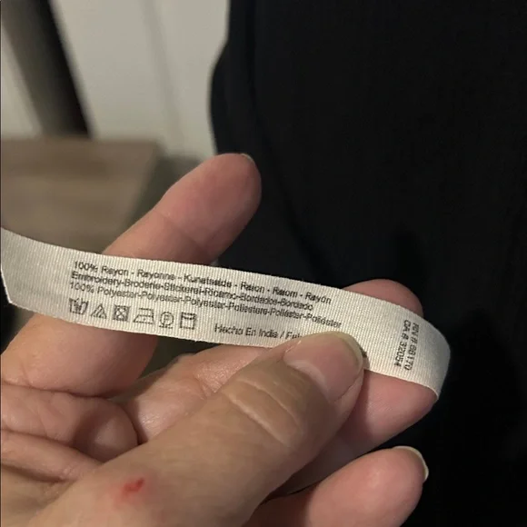 Free People Black Mini Dress with Floral Embroidery - Picture 9 of 9